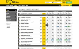  Página de las apuestas en directo en Interwetten.