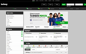 Apartado de promociones especiales para apuestas deportivas en Betway.