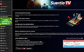 Anuncio del nuevo servicio de la casa de apuestas Suertia: canal de TV propio.